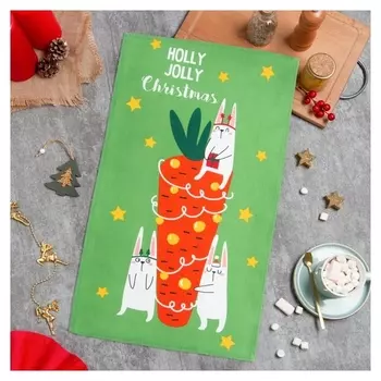 Полотенце доляна Holly Jolly 35х60 см, 100% хлопок, 160 г/м2