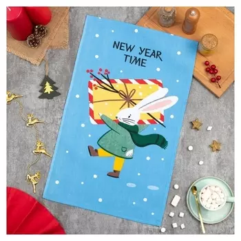 Полотенце доляна New Year Time 35х60 см, 100% хлопок, 160 г/м2