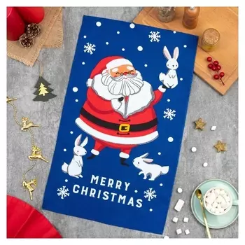 Полотенце доляна Santa 35х60 см, 100% хлопок, 160 г/м2