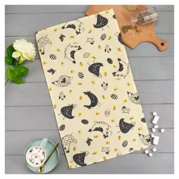 Полотенце "Доляна" сhicken Farm 35х60см 100% хл,164 г/м2