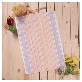 Полотенце Domovita жаккард набивка 50х70 см, лен 50%, хлопок 50%, 206 г/м²