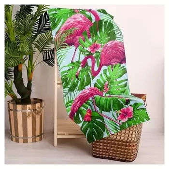 Полотенце «Фламинго», 60 × 146 см, 160 г/м², хлопок 100 %