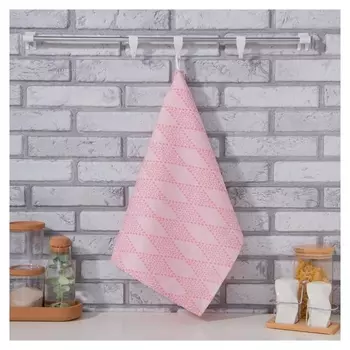 Полотенце "Этель" ажур 40х60см, цв.розовый, 200г/м2, 100% хл