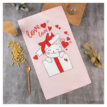 Полотенце "Этель" Cat's Love 40х73 см, 100% хл, саржа 190 гр/м2