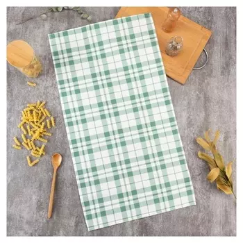 Полотенце "Этель" Eucalyptus (Клетка) 40х70см, 100%хл, саржа 190 г/м2