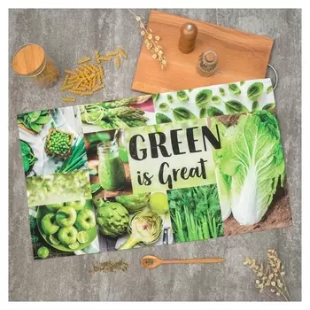 Полотенце "Этель" Green 40х73 см, 100% хл, саржа 190 гр/м2