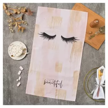 Полотенце "Этель" Hello Beautiful 40х73 см, 100% хлопок, саржа 190 г/м2