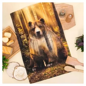 Полотенце «Этель: лес», 40 × 67 см, хлопок 100 %, саржа, 190 г/м²