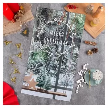 Полотенце "Этель" Merry Christmas 40х73 см, 100% хл, саржа 190 гр/м2