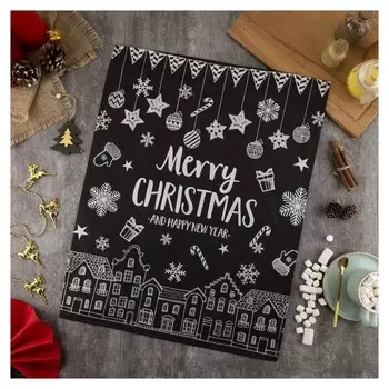 Полотенце "Этель" Merry Christmas 46х60 см, 100% хл, саржа 190 гр/м2
