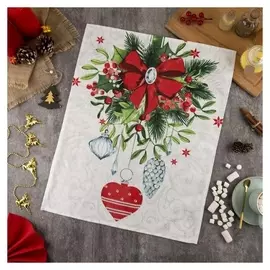 Полотенце "Этель" новогодний букет 46х60 см, 100% хл, саржа 190 гр/м2