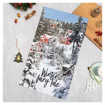 Полотенце "Этель" Winter Tairy Tale 40х70 см, 100% хл, саржа 190 гр/м2