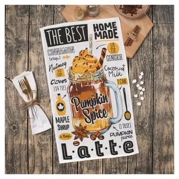 Полотенце кух."Доляна" латте 35х60 см, 100% хл, 160г/м2