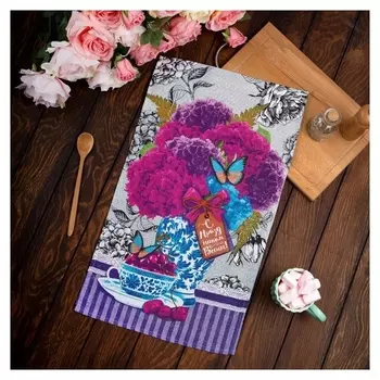 Полотенце кухонное «Гортензия» 35х60±2 см