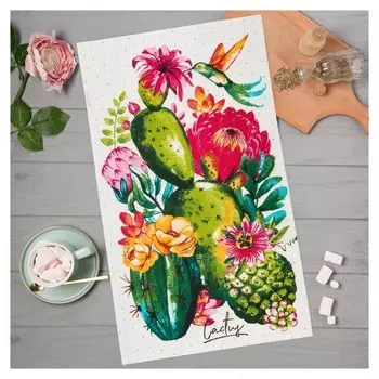 Полотенце кухонное «Кактусы» 35х60 см