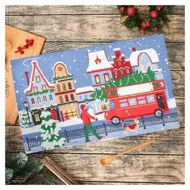 Полотенце кухонное «Праздник в городе» 35х60см