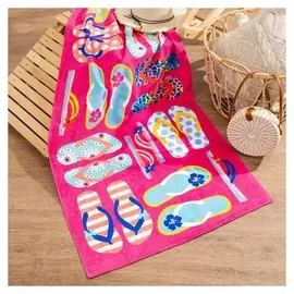 Полотенце "Лето" 70*140 см, велюр/махра 350гр/м2, 100% хлопок