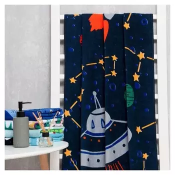 Полотенце Love Life "Космос" 70*140 см, велюр/махра 340гр/м2, 100% хлопок