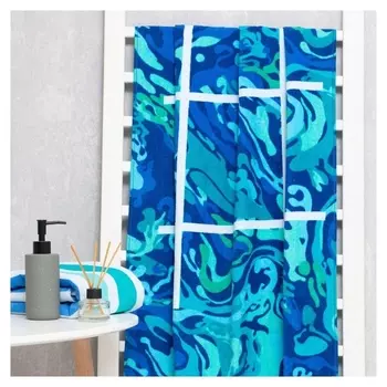 Полотенце Love Life "Морские узоры" 70*140 см, велюр/махра 340гр/м2, 100% хлопок