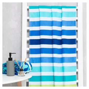 Полотенце Love Life "Полосы" 70*140 см, велюр/махра 340гр/м2, 100% хлопок