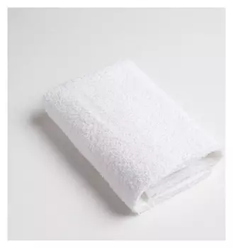 Полотенце махровое экономь и Я 30х60 см, цв. белый, 100% хлопок, 320 гр/м2