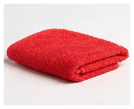 Полотенце махровое экономь и Я 30х60 см, цв. красный, 100% хлопок, 320 гр/м2