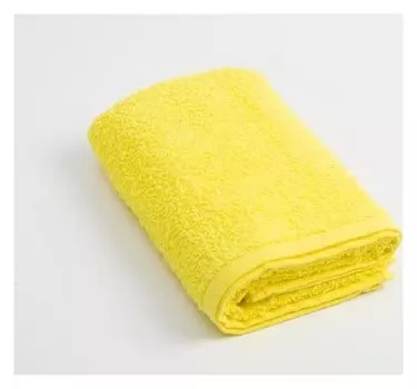 Полотенце махровое экономь и Я 30х60 см, цв. желтый, 100% хлопок, 320 гр/м2