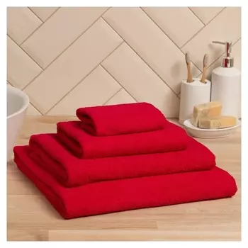 Полотенце махровое экономь и Я 50*90 см, цв. фуксия, 100% хлопок, 350 гр/м2