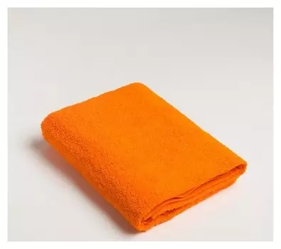 Полотенце махровое экономь и Я 50х90 см, цв. оранжевый, 100% хлопок, 320 гр/м2