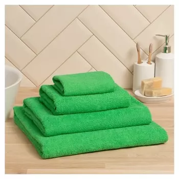 Полотенце махровое экономь и Я 70*130 см, цв. зеленый, 100% хлопок, 350 гр/м2