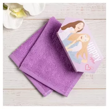 Полотенце махровое этель Happy Together 30х30 см, 100 хлопок, 340гр/м2