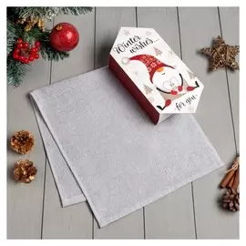 Полотенце махровое этель Holly Jolly 30х60 см, 100% хл, 340г/м2