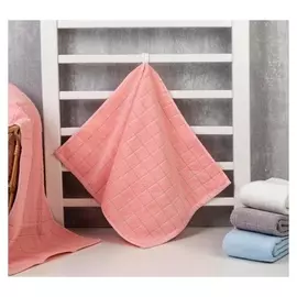 Полотенце махровое этель «Клетка» цв.розовый, 34*70 см, 350 гр/м2, 100% хлопок