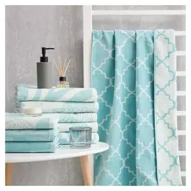 Полотенце махровое этель Ornament бирюза, 70х130 см, 100% хл, велюр, 420 гр/м2