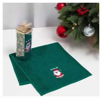 Полотенце махровое этель санта 30х60 см, 340 г/м2, 100% хл