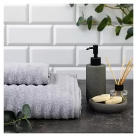 Полотенце махровое этель "Waves" серый, 30х60 см, 100% хлопок, 460 гр/м2