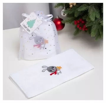 Полотенце махровое этель "Зайка" 30х60 см, хлопок, 340 гр/м2