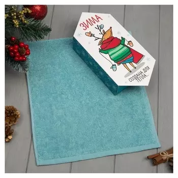 Полотенце махровое этель "Зима создана для тепла" 30х60 см, 100% хл, 340г/м2