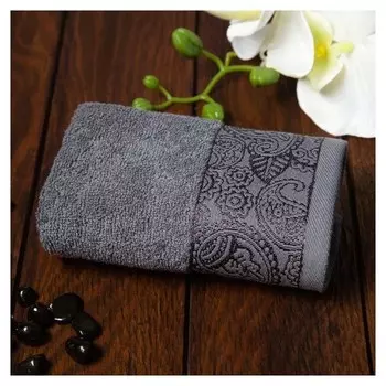 Полотенце махровое «Бодринг» 30х60 см, цвет серый