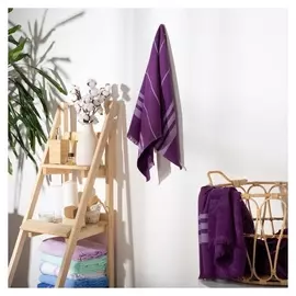 Полотенце махровое двухстороннее этель "Уют" 50*90 см, цв.фиолетовый,100% хл, 240 гр/м2