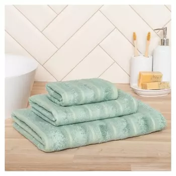 Полотенце махровое "Этель" Bamboo Mint 30х60 см, 70% хл, 30% бамбук, 450гр/м2