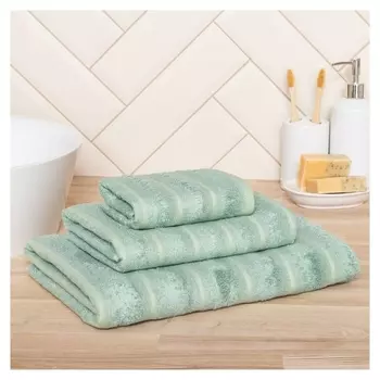 Полотенце махровое "Этель" Bamboo Mint 70х130 см, 70% хл, 30% бамбук, 450гр/м2