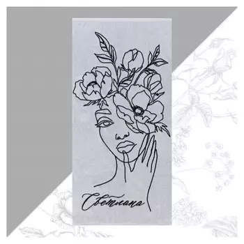 Полотенце махровое "Этель" светлана 70х130см, 100% хлопок, 420гр/м2