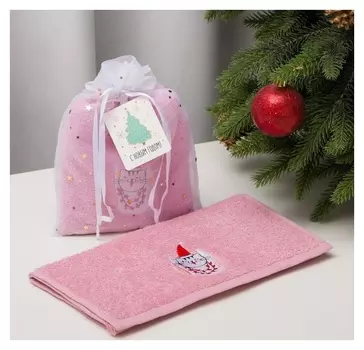 Полотенце махровое "Котёнок" 30х60 см, хлопок, 340 гр/м2