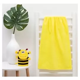 Полотенце махровое крошка Я "Пчелка" с мочалкой, 50*90 см, 100%хл, 340 г/м2