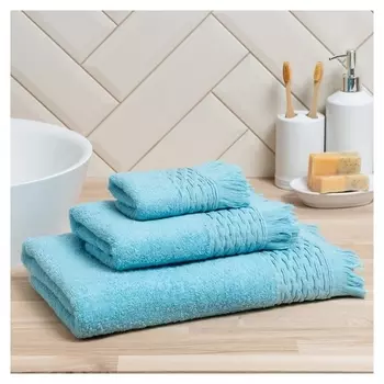 Полотенце махровое Love Life «Аморе» 30х50 см, голубой, 100% хл, 450 гр/м2