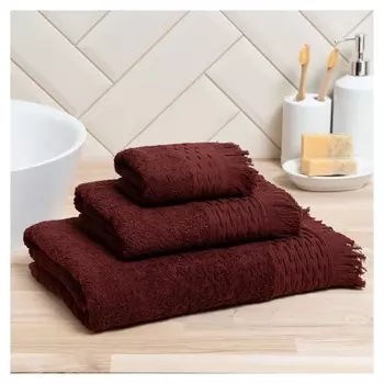 Полотенце махровое Love Life «Аморе» 30х50 см, коричневый, 100% хл, 450 гр/м2