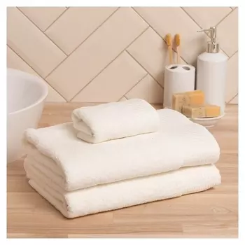 Полотенце махровое Love Life "Classic" 70*130 см, белый, 100% хл, 450 гр/м2