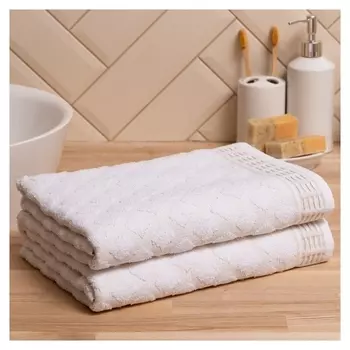 Полотенце махровое Love Life "Fantasy" 70х130 см, молочный, 100% хл, 400 гр/м2