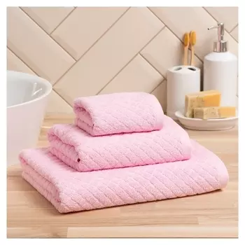 Полотенце махровое Love Life «Минимализм» 50х80 см, розовый, 100% хл, 500 гр/м2